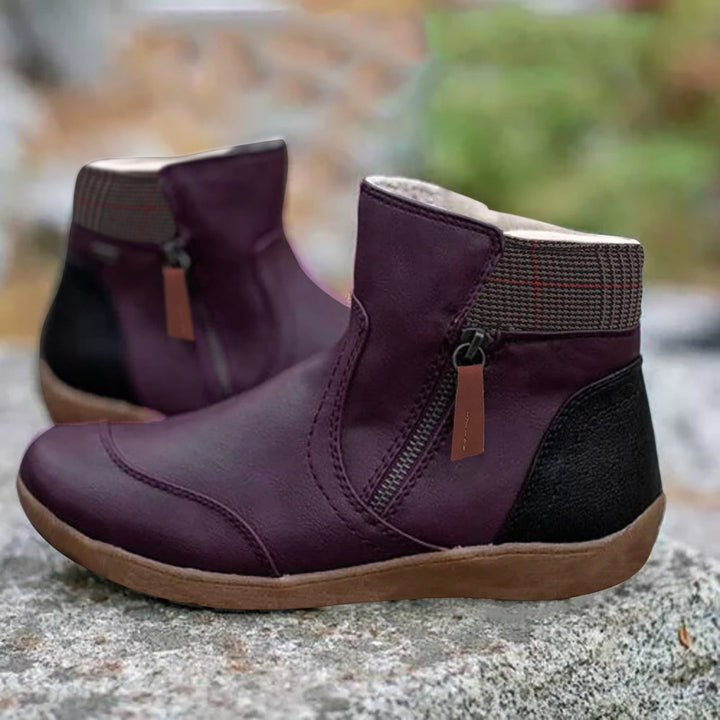 Wasserdichte orthopädische Lederstiefel mit rutschfester Sohle