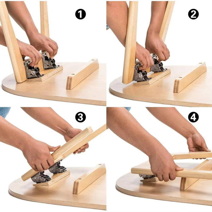 Klappbare Tischbeinhalter 90° mit Auto-Lock – 2er-Set, bis 225 kg belastbar