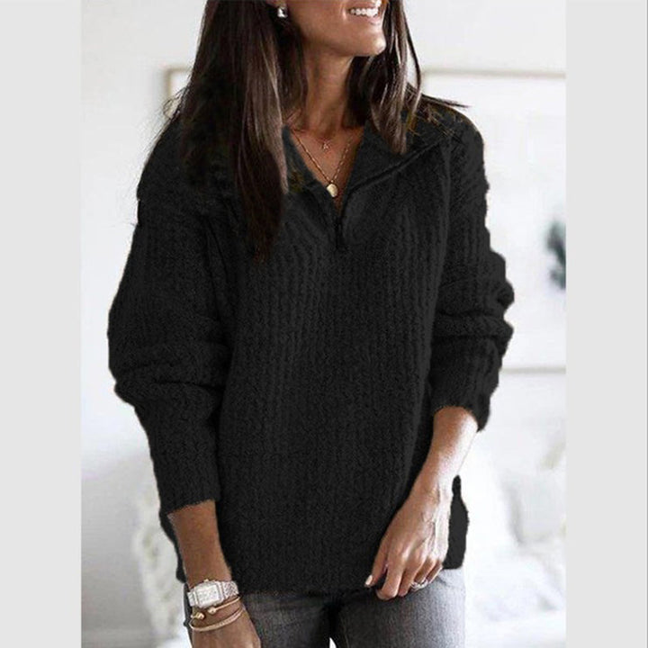 Luxy | Gefütterter Sweater mit Reissverschluss