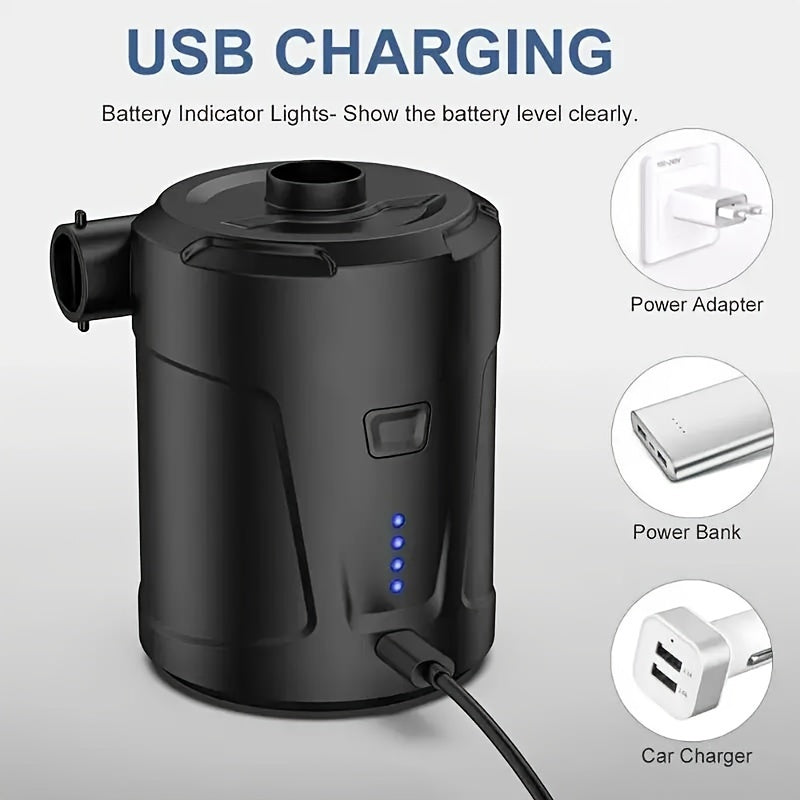 Tragbare USB-Luftpumpe – Kompakter Kabelloser Inflator für den Außeneinsatz