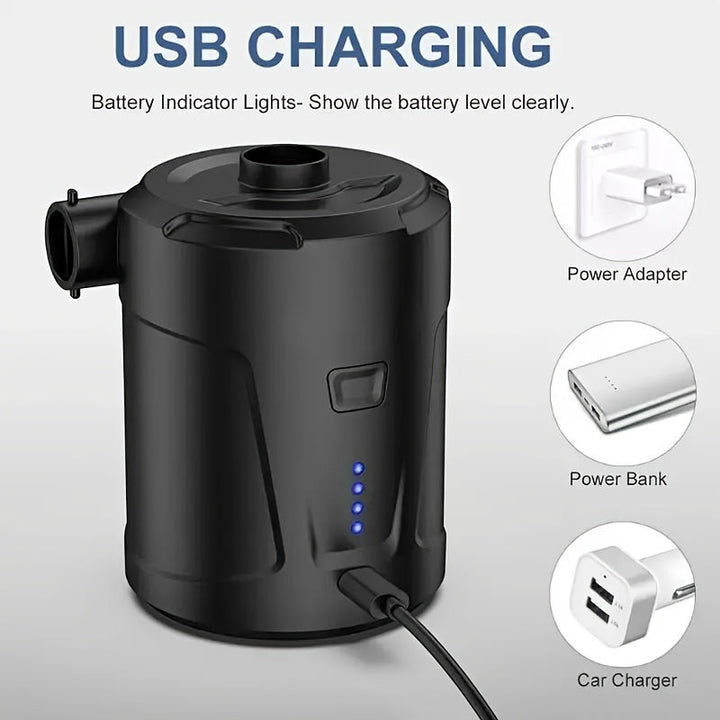 Tragbare USB-Luftpumpe – Kompakter Kabelloser Inflator für den Außeneinsatz