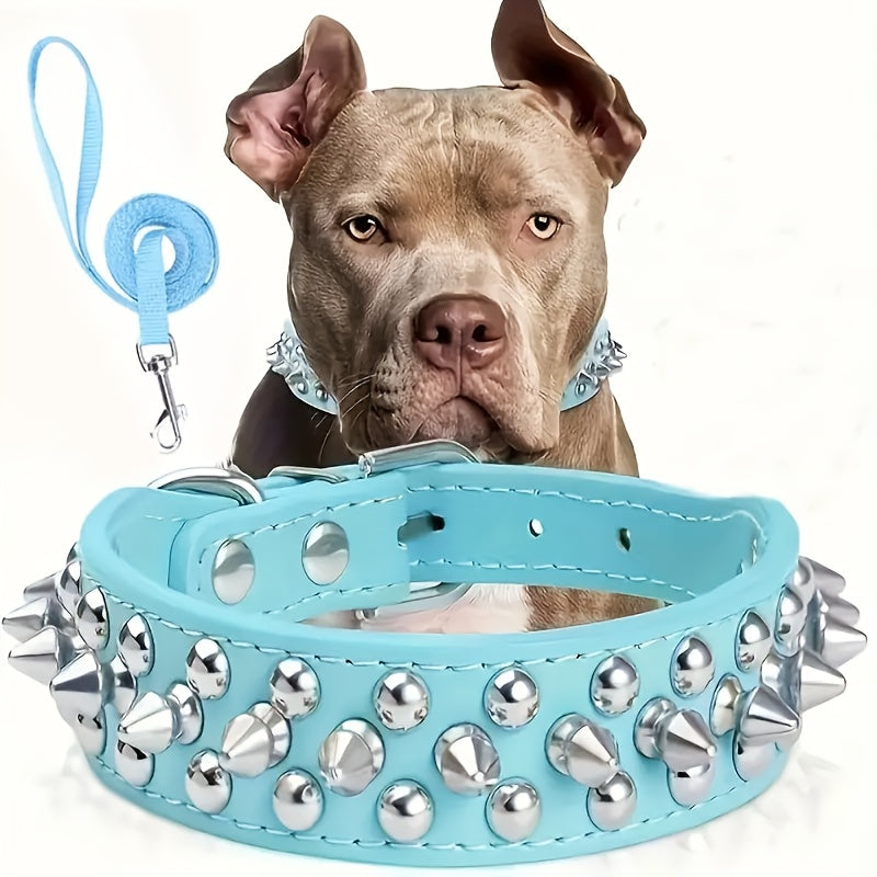 Verstellbares Hundehalsband mit Spikes - Robust und Sicher für Große Hunde