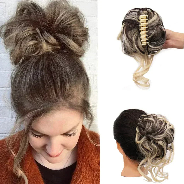 Lockiger Dutt – Clip-in-Haarteil mit Volumen und natürlichem Look