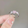 Nischen Design Herzförmiger Verstellbarer Offener Ring