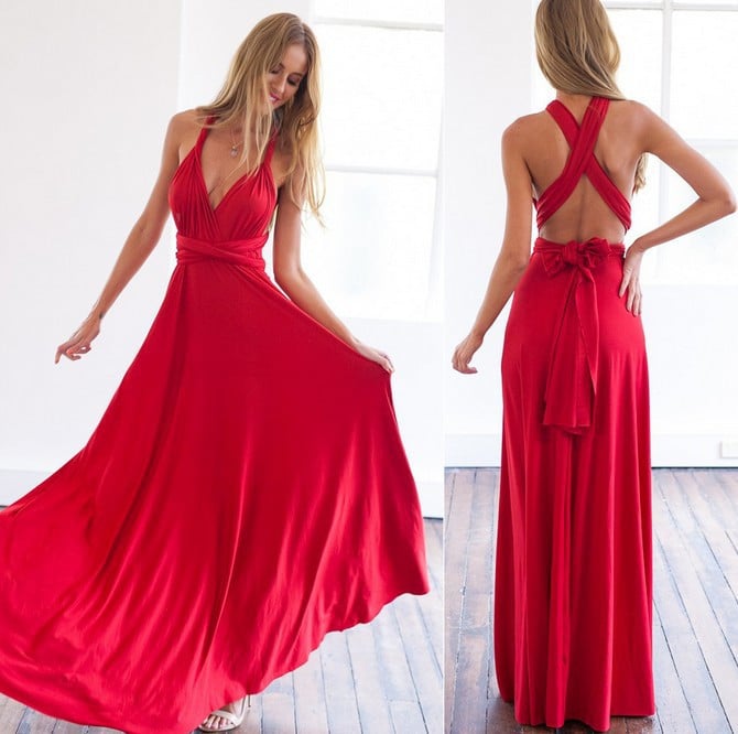 Damen ärmelloses Maxikleid mit Neckholder