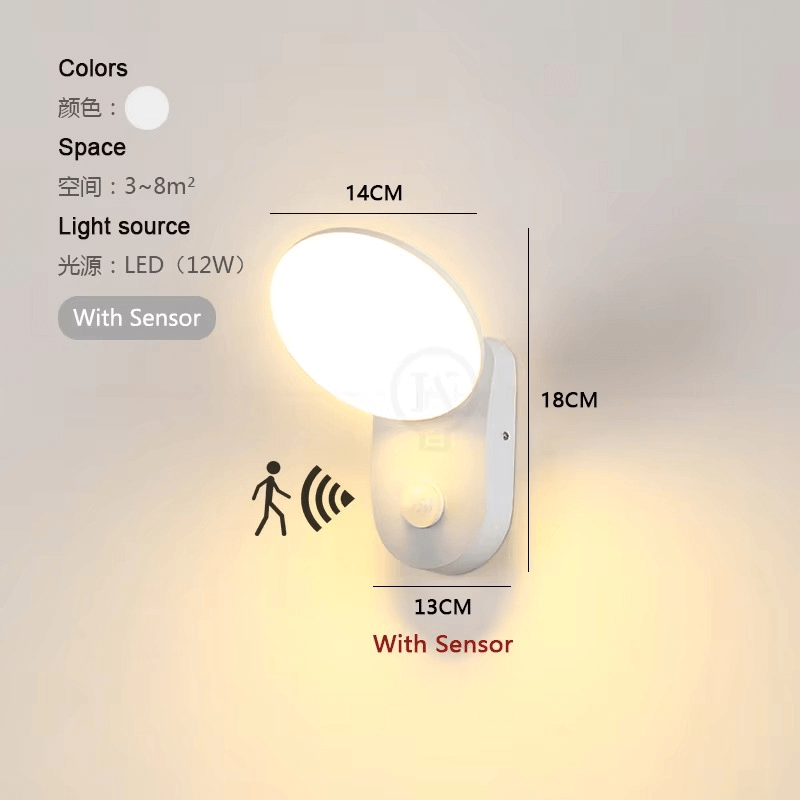 Intelligente LED-Wandleuchte mit Bewegungssensor