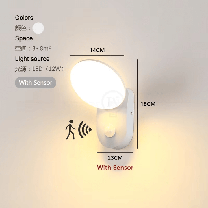 Intelligente LED-Wandleuchte mit Bewegungssensor