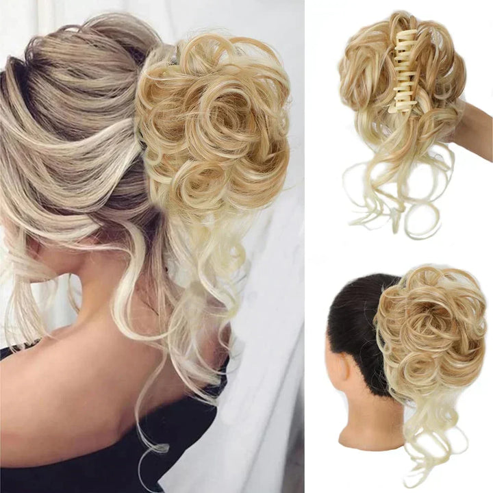 Lockiger Dutt – Clip-in-Haarteil mit Volumen und natürlichem Look