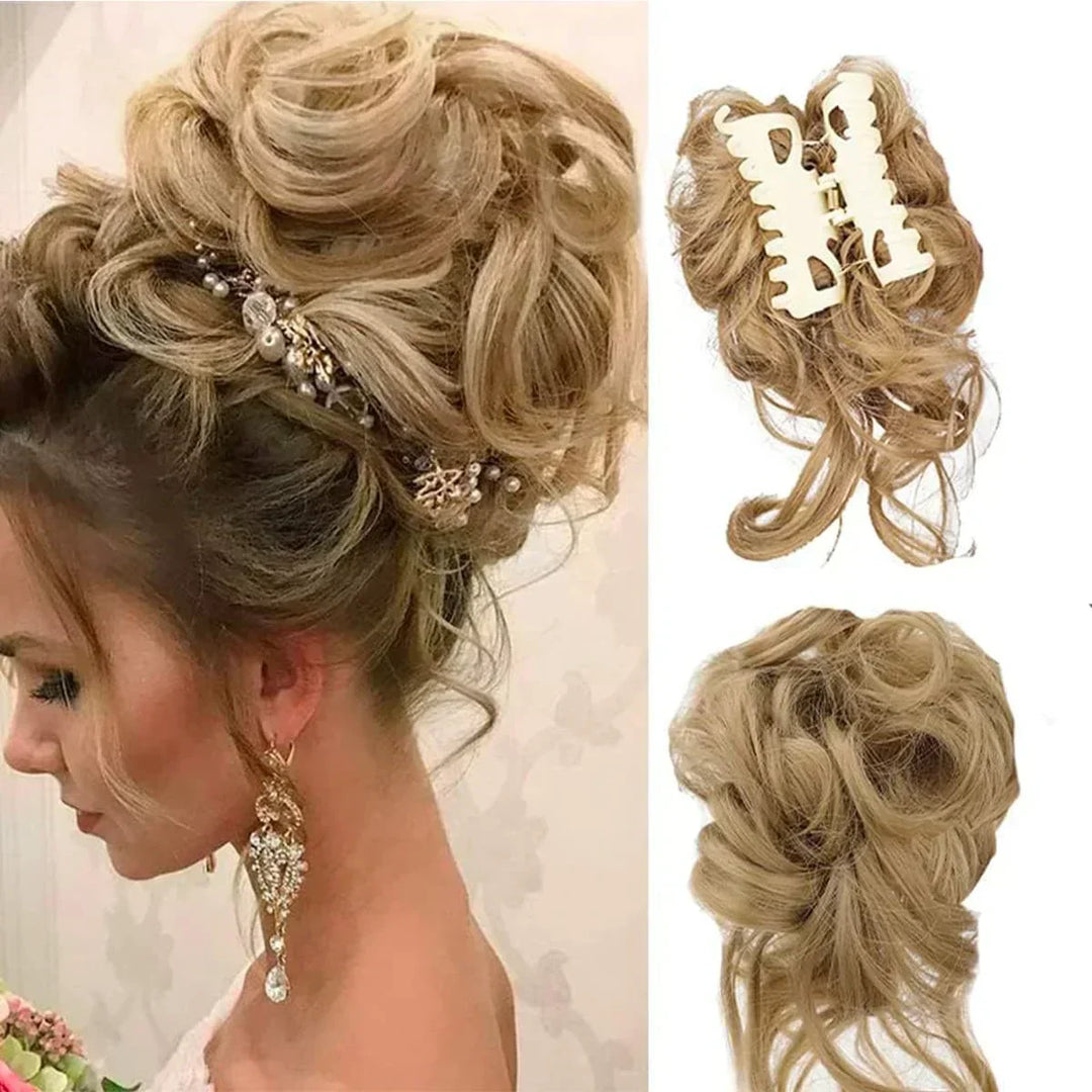 Lockiger Dutt – Clip-in-Haarteil mit Volumen und natürlichem Look