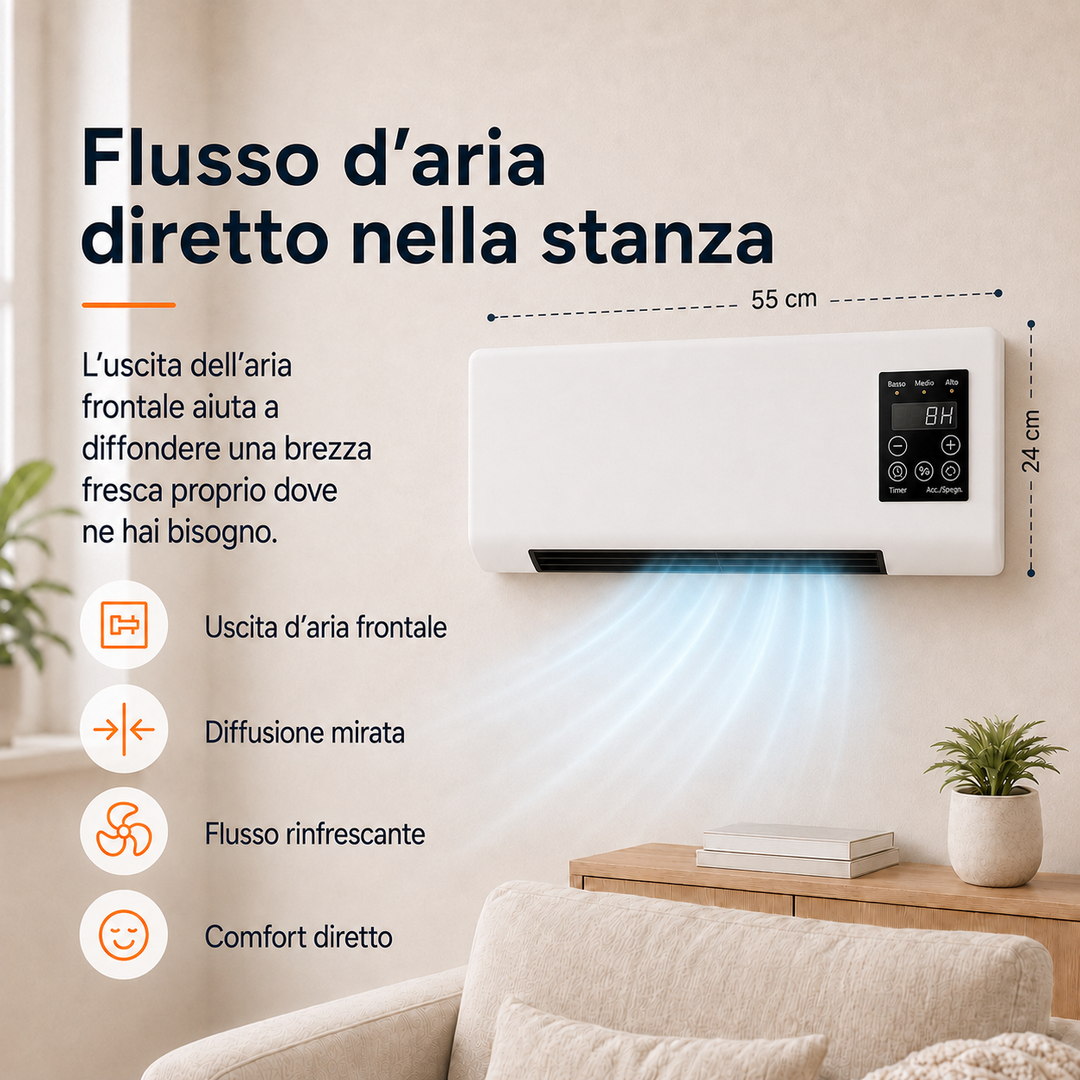 Kompakter Wandventilator – Tragbare Kühlung mit Fernbedienung
