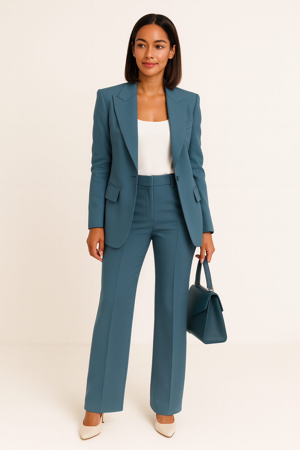 Damen-Zweiteiler: taillierter Blazer und Hose (Lounge-Set)