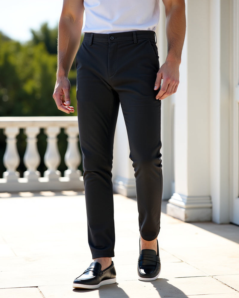 Herren Slim Fit Chino-Hose für den Alltag und das Büro