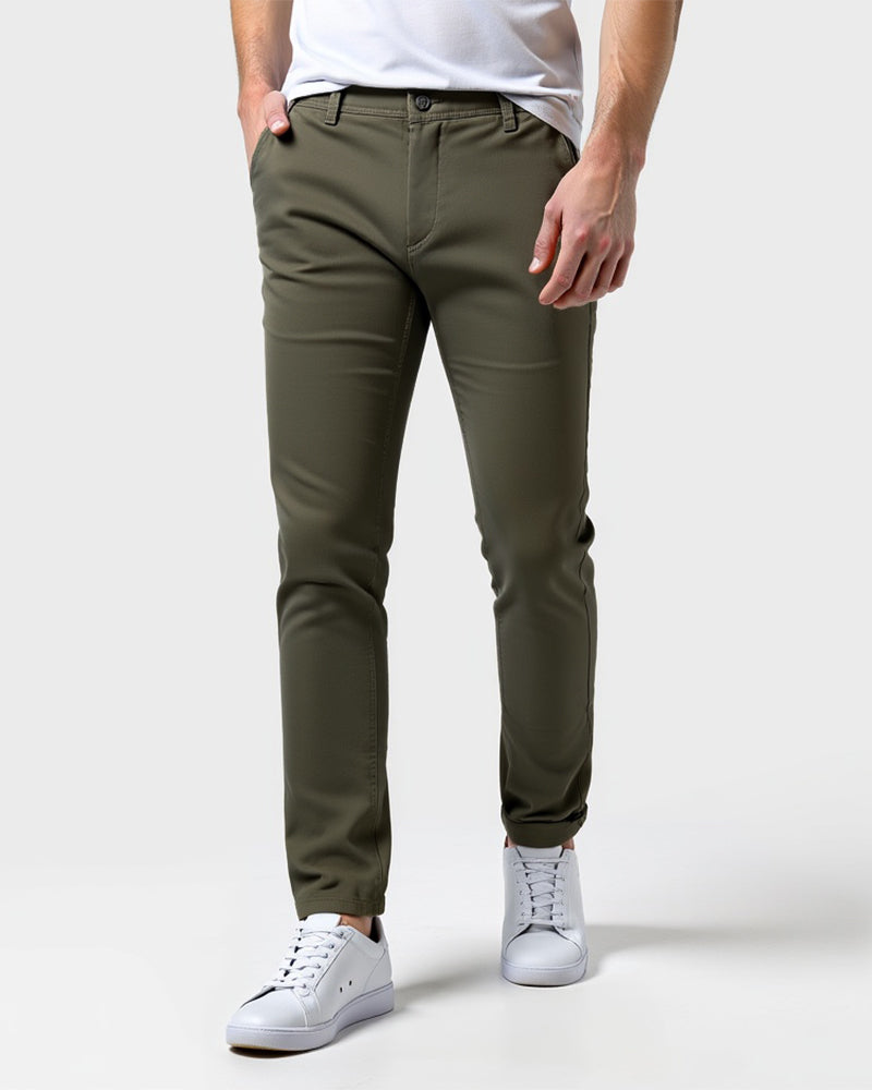 Herren Slim Fit Chino-Hose für den Alltag und das Büro