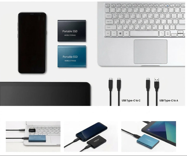 128 TB Externe SSD, kompakte und schnelle portable SSD