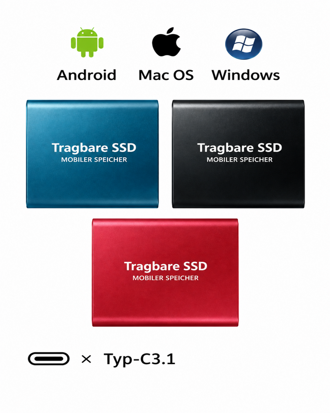 Externe 128‑TB‑SSD – kompakt, schnell und tragbar