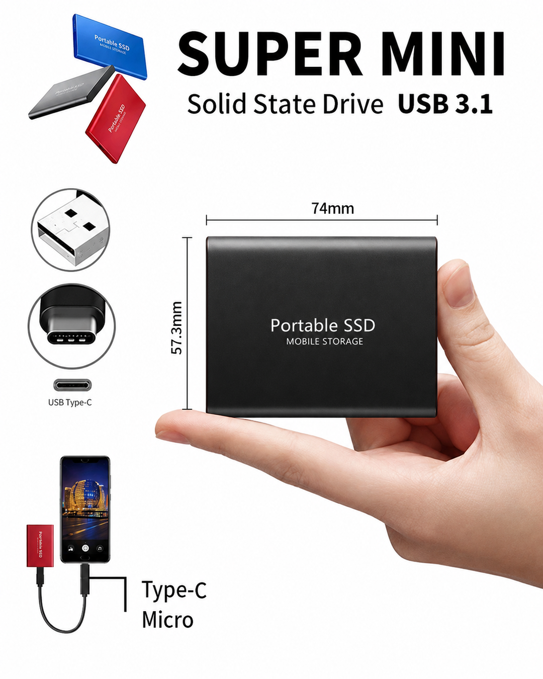 Externe SSD 128 TB - kompaktes, schnelles und tragbares Speichermedium
