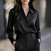 Damen Langarm Reversbluse