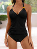 Damen Tankini für den Sommer mit Halterneck Top und Bikinihose