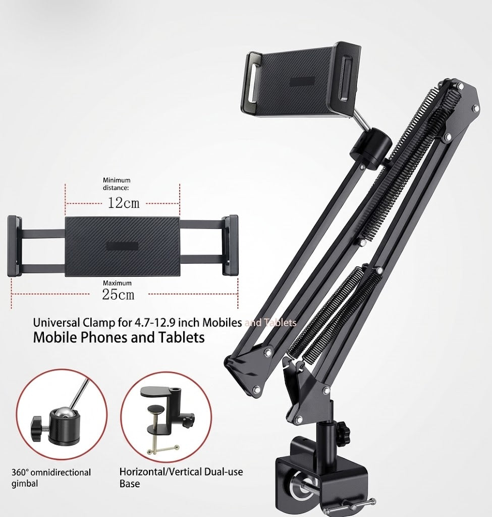 Tablet-Halterung – FlexiMount – 360°-Drehung – Verstellbarer Ständer