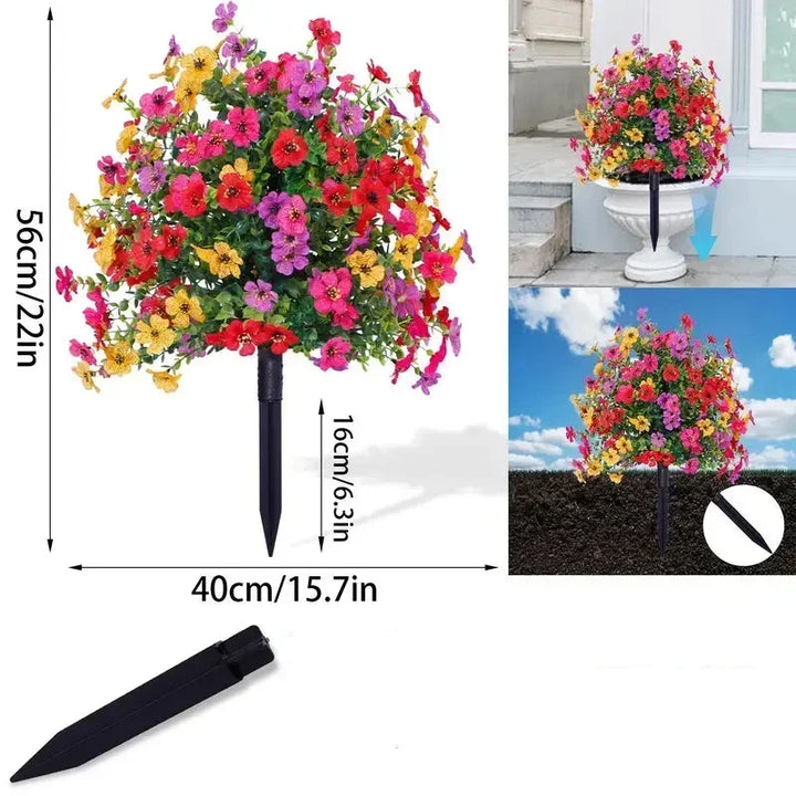Pflegeleichte künstliche Gartenblumen