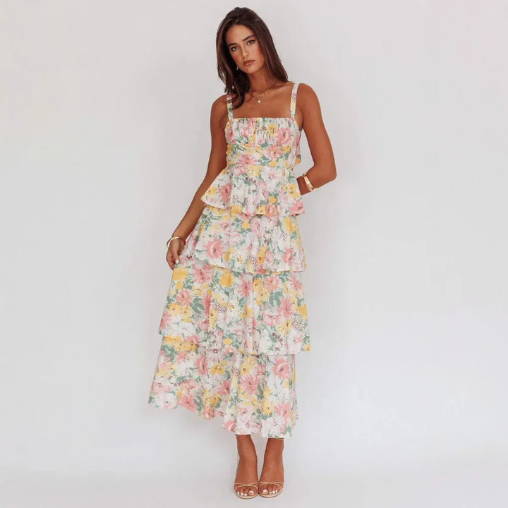 Boho-Maxikleid mit Blumenmuster