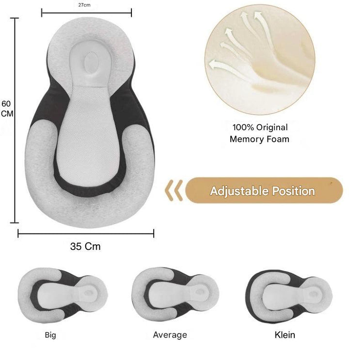 Ergonomisches tragbares Babybett mit Kopfstütze gegen Plattkopf – Schlafcocon