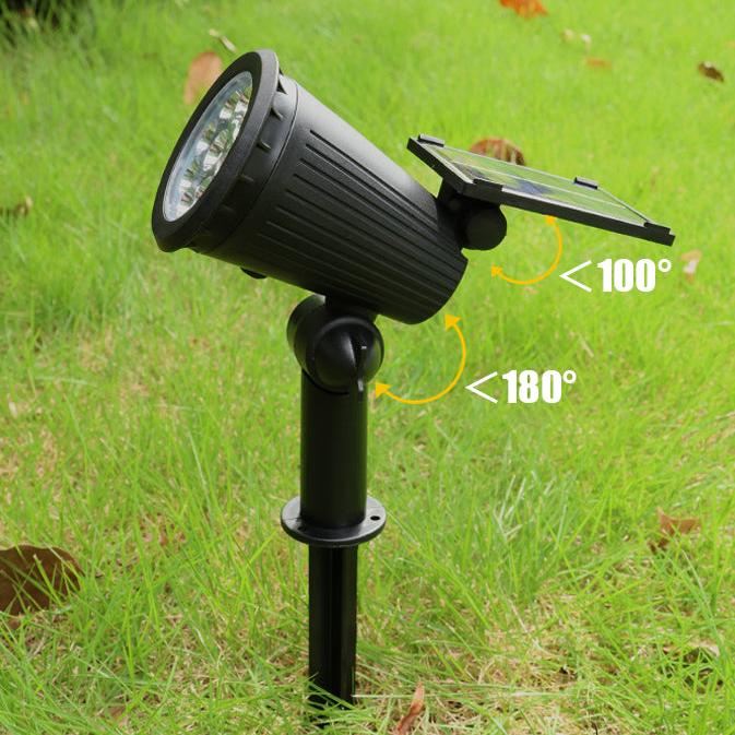 LED-Gartenlampe mit Solar-Flutlicht und Dämmerungssensor