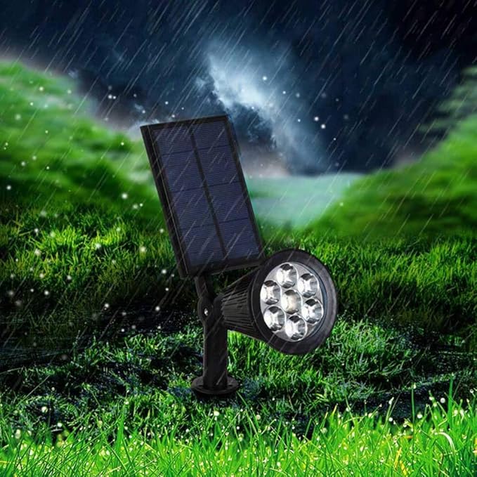 LED-Gartenlampe mit Solar-Flutlicht und Dämmerungssensor