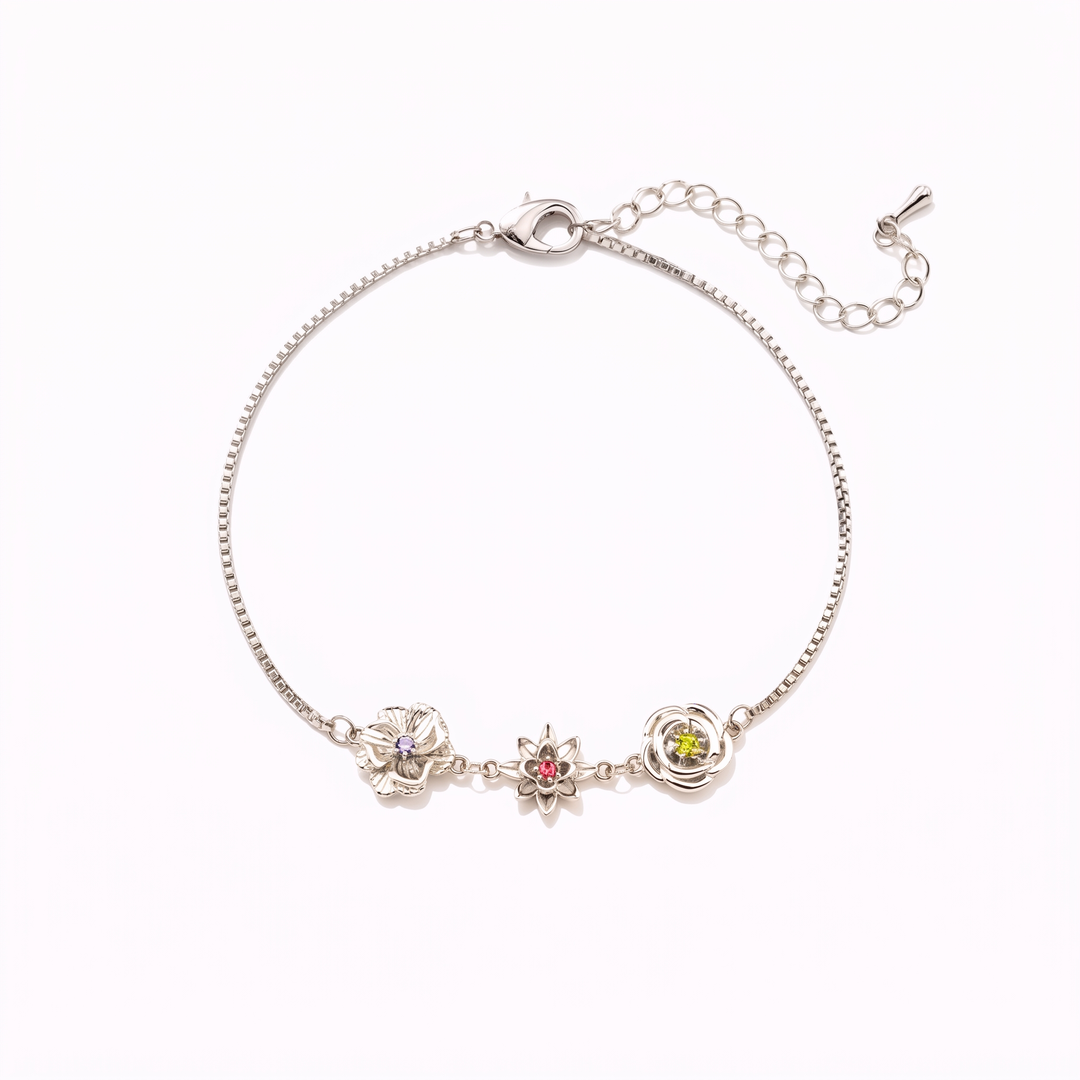 Geburtsblumen-Armband - Eine Blume pro Kind