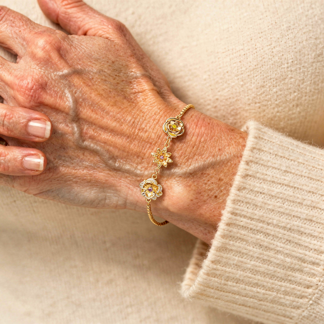 Geburtsblumen-Armband - Eine Blume pro Kind