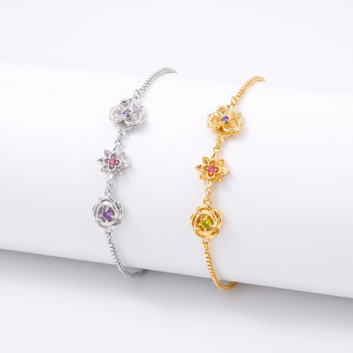 Geburtsblumen-Armband - Eine Blume pro Kind