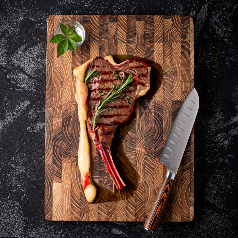 Massiver Teakholz-Tranchierbrett de luxe - ChefTeak