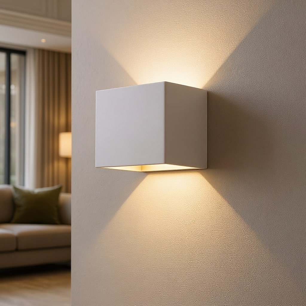 Kabellose Wandlampe für innen und außen | LED-Lampe mit Akku und Sensor | GlowCube