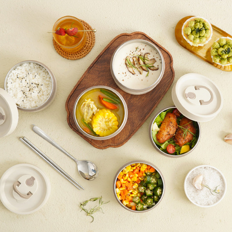 Isolierte Mehrschicht-Lunchbox mit KOSTENLOSER Tragetasche - ThermoBox
