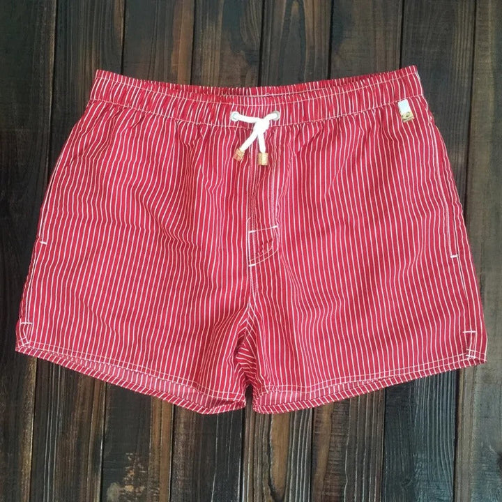 Gestreifte Herren-Shorts mit elastischem Bund – Matteo