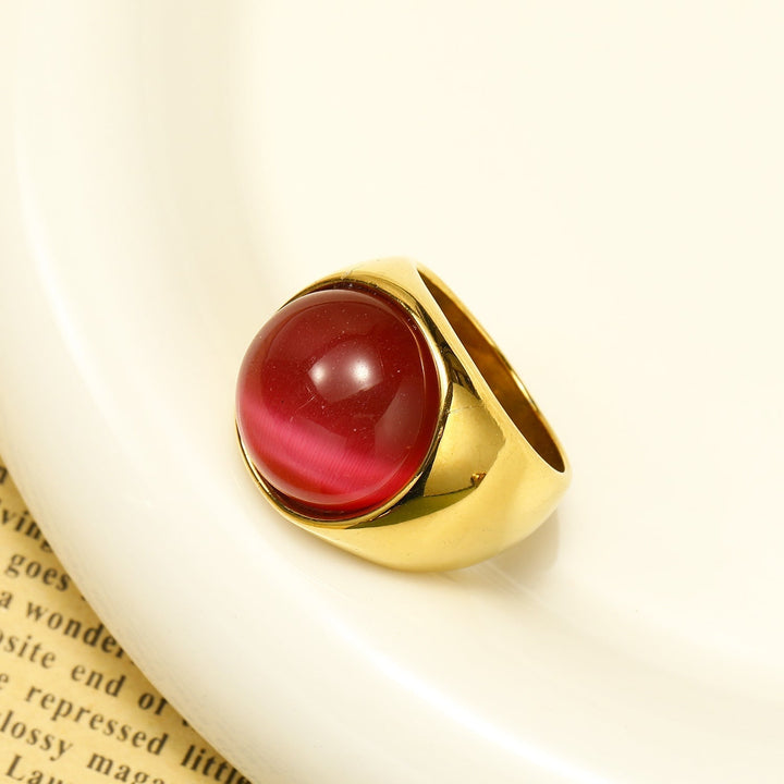 Ring mit Großem Katzenauge-Stein – Liora
