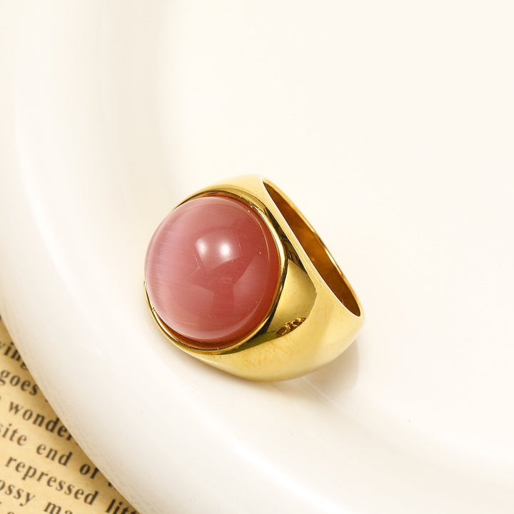 Ring mit Großem Katzenauge-Stein – Liora
