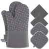 6-teiliges Set hitzebeständiger Ofenhandschuhe und Topflappen