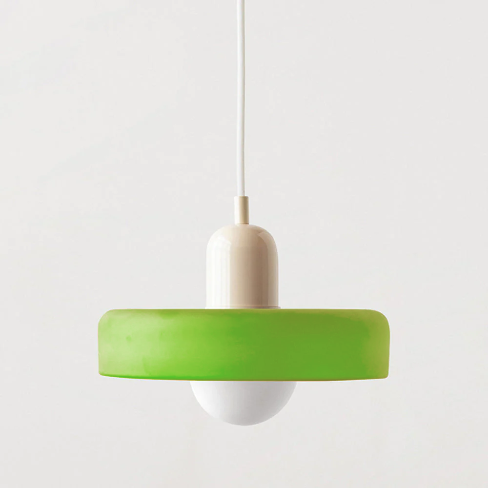 Bunte Hängeleuchte im Bauhaus-Stil - StiloGlas