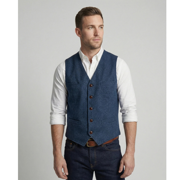 Elegante traditionelle Herrenweste mit Knöpfen