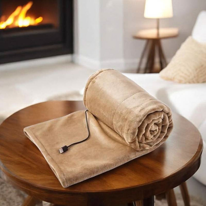 Tragbare USB-Wärmedecke aus Flanell mit drei Stufen