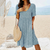 V-Ausschnitt Plus Size Loses Damenkleid