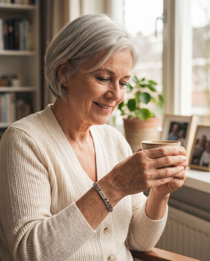 Personalisiertes Familiengliederarmband mit eingravierten Namen – Silber oder Gold