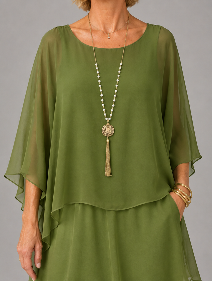 Elegantes, fliessendes Maxikleid