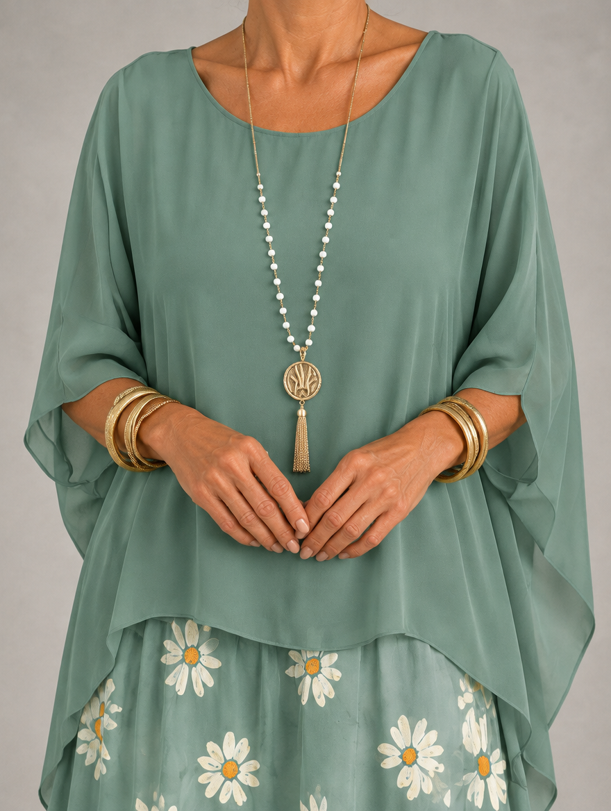 Elegantes, fliessendes Maxikleid