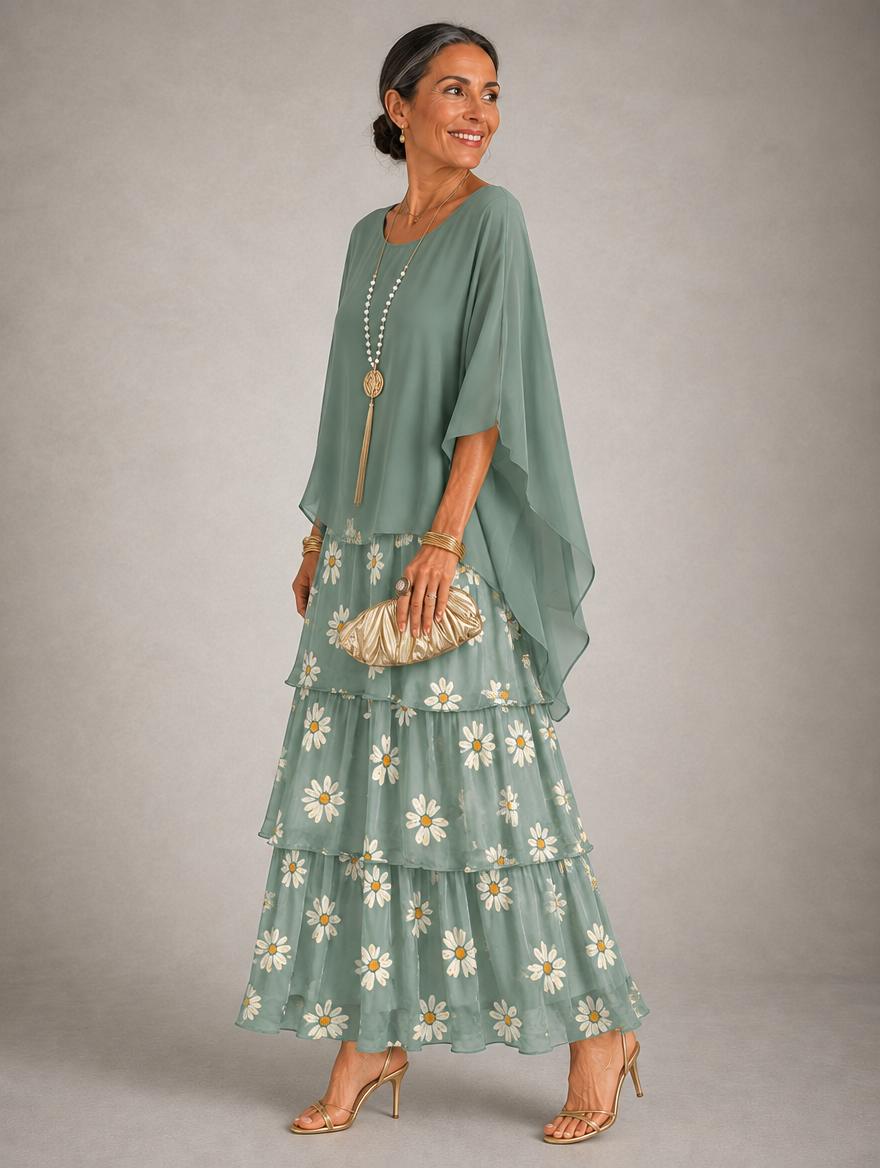 Elegantes, fliessendes Maxikleid