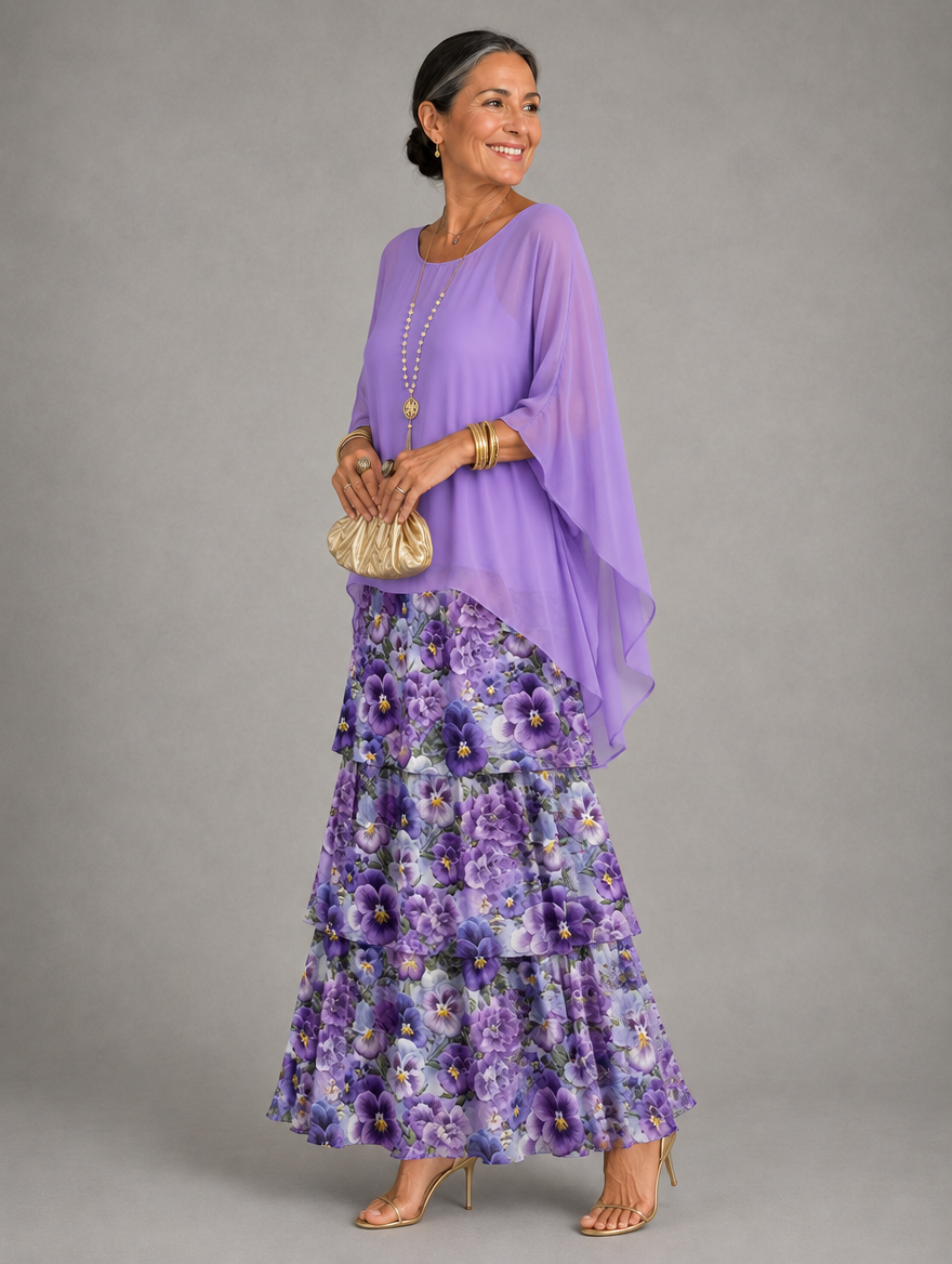 Elegantes, fliessendes Maxikleid