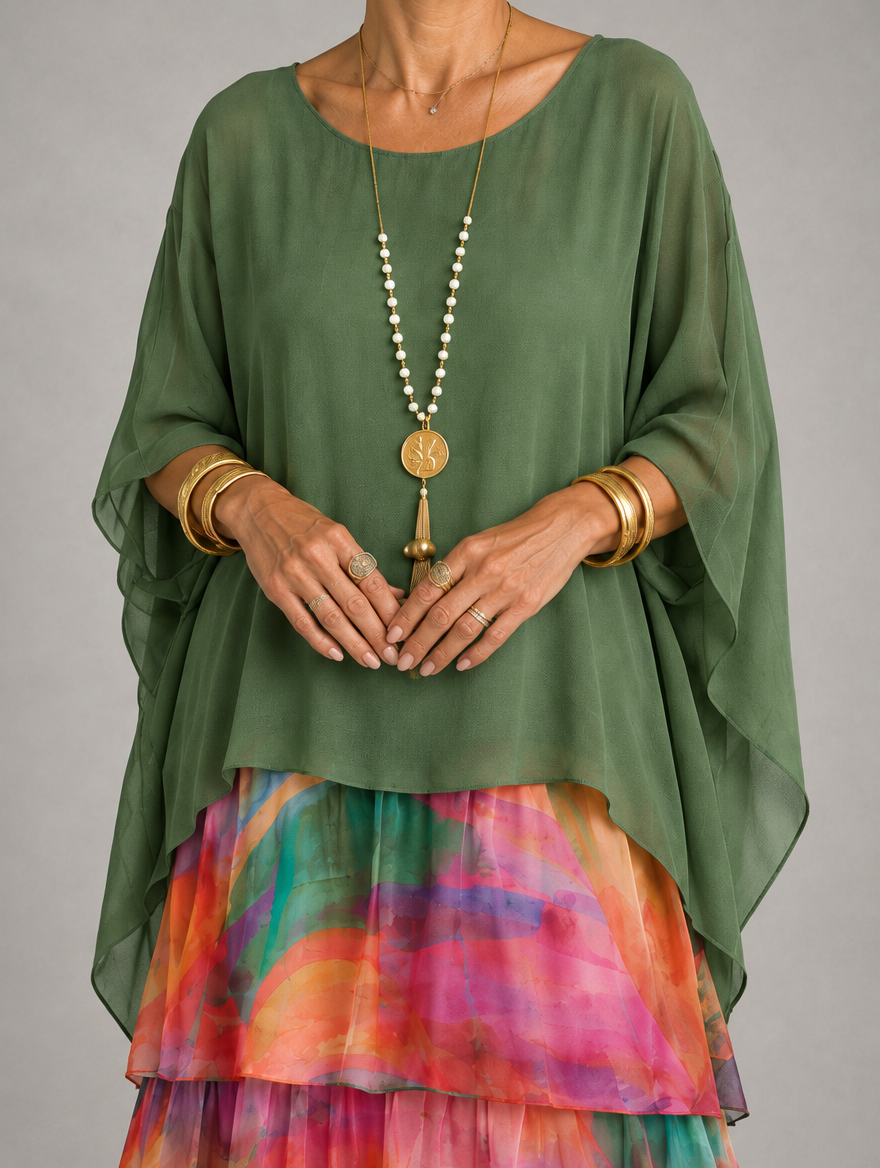 Elegantes, fliessendes Maxikleid