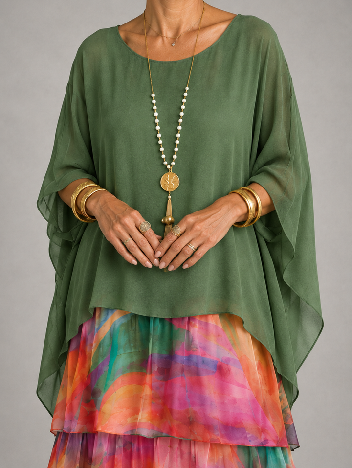 Elegantes, fliessendes Maxikleid