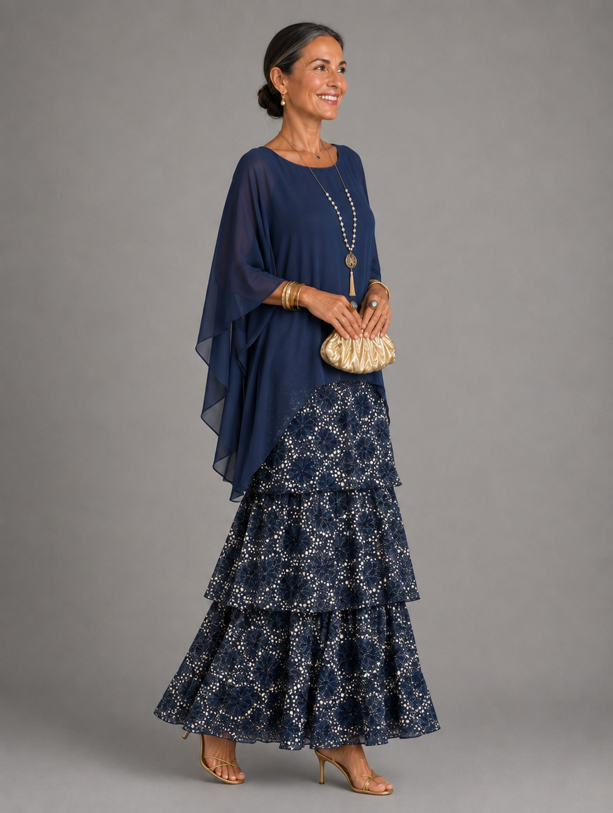 Elegantes, fliessendes Maxikleid